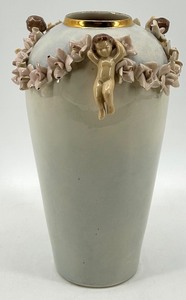 lot 59 image: Rosenthal Vase with Cherub and Floral Design