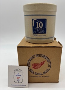 lot 62 image: Red Wing Stoneware Co. 10 Years of Caring Commemorative Crock