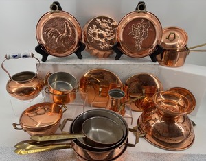 lot 88 image: Vintage Collection of Copper Cookware and More