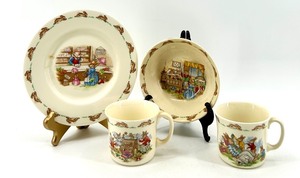 lot 170 image: Royal Doulton Bunnykins 1984 Golden Jubilee Set Plate, Bowl & Mugs