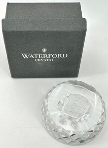 lot 133 image: Waterford Crystal Rose Paperweight with Box