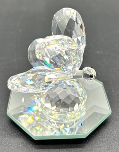 lot 160 image: Swarovski Crystal Butterfly Figurine with Faceted Base
