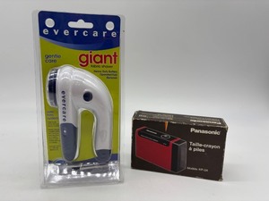 lot 182 image: Lot of Evercare Giant Fabric Shaver and Panasonic Battery Operated Pencil Sharpener