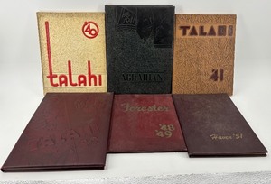 lot 196 image: Set of 6 Vintage Yearbooks from 1940s and 1950s