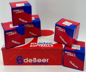 lot 256 image: Set of 5 deBeer Dyna-Core II Softballs in Original Boxes