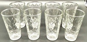lot 260 image: Set of 8 Textured Glass Tumblers