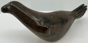 lot 275 image: Handcrafted Stone Seal Figurine Signed by Aloma