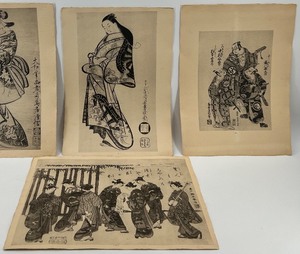 lot 277 image: Collection of 4 Vintage Japanese Woodblock Prints