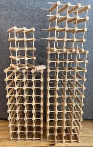 lot 308 image: Modular Wooden Wine Rack System with Expansion Parts