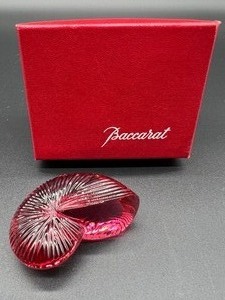 lot 134 image: Baccarat Red Crystal Paperweight in Original Box