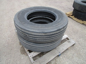 lot 22 image: (2) Semi Tires 27580R22.5
