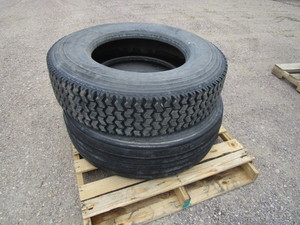 lot 23 image: (2) Semi Tires 29575R22.5
