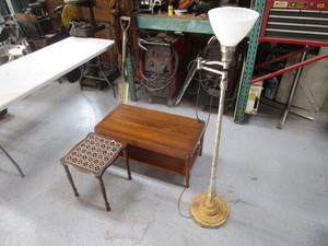 lot 303 image: Vintage Lamp & Tables