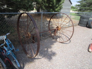 lot 50 image: Vintage 54 Implement Wheels