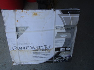 lot 71 image: Granite Vanity Top wSink 22x25