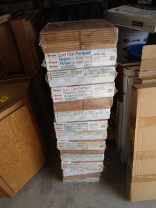 lot 76 image: 150 sq. ft. Solid Oak Parquet Flooring