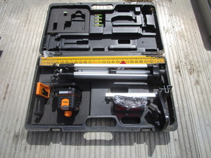 lot 208 image: Johnson Laser Transit, Tripod, Receiver, Elevation Stick
