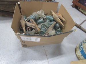lot 287 image: Vintage Pole Insulators