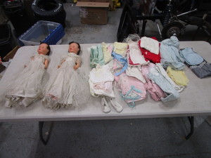 lot 296 image: Vintage Dolls & Doll Clothes