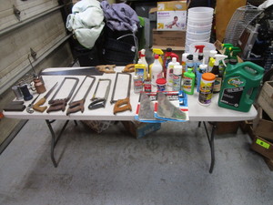 lot 309 image: Saws & Misc Oils & Chemicals
