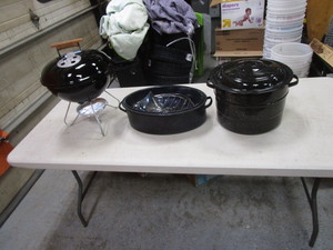 lot 311 image: Charcoal Grill, Canning Pot, Roaster Pot