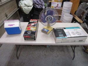 lot 319 image: Fans, Car Wash Kit, Cooler