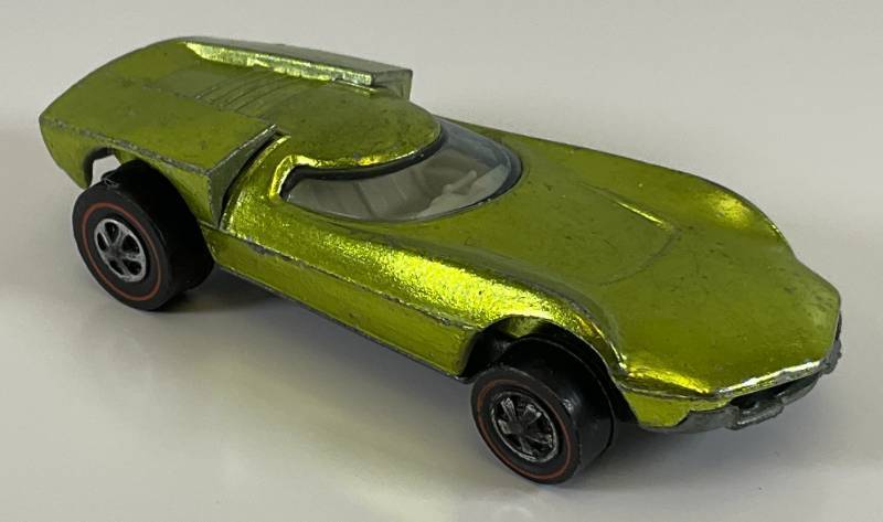 lot 6 image: 1968 REDLINE Hot Wheels Turbofire Transparent Apple Green Nice Condition