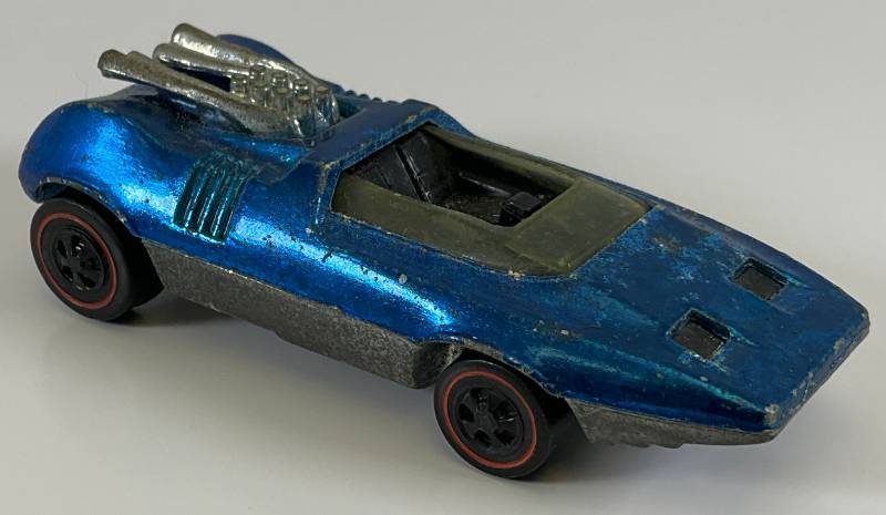lot 11 image: 1969 REDLINE Hot Wheels Peeping Bomb Transparent Blue Very Nice Condition