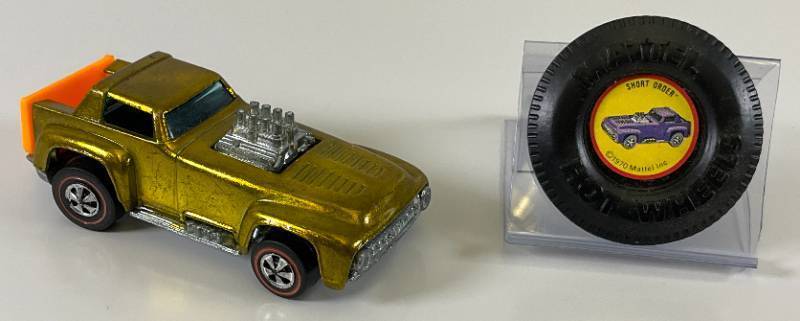 lot 2 image: 1970 REDLINE Hot Wheels Short Order Transparent Yellow Super Nice Condition