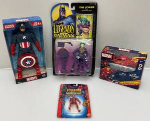 lot 41 image: Misc. Action Figures Including Spiderman & More (NIB)
