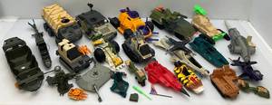lot 44 image: Large Group of Misc. Gi Joe Vehicles & More (Most Are For Parts)
