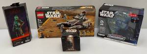 lot 57 image: Misc. STAR WARS Collectibles Including LEGO (Open Box) & More (NIB)
