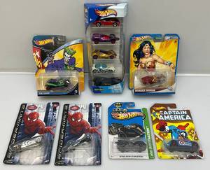 lot 76 image: Misc. Collectible Marvel Hot Wheels & More (NOC)