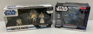 lot 81 image: Star Wars The Legacy Collection Battle Pack Training On The Falcon (NIB) Loose Figures Present) & Star Wars Micro Squadron (NIB)