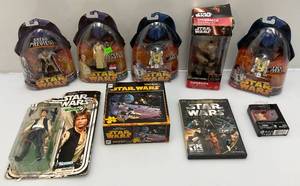 lot 88 image: Misc. Vintage Star Wars Collectibles (NIB) One Box Beat Up A Little