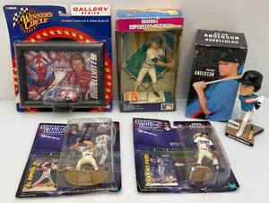 lot 120 image: Misc. Vintage Sports Action Figure Collectibles Including 1988 Wade Boggs & More (Most New In Pack)