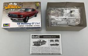 lot 129 image: Vintage Revell 125 Scale 68 Mustang GT 2N 1 Model Kit New Open Box
