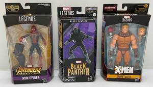 lot 136 image: Misc. Collectible MARVEL Legends Action Figures Including  Black Panther, Iron Spider & Sabertooth All (NIP)