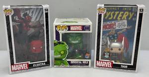 lot 156 image: Vintage Collectible FUNKO POP Figures Including THOR  & More (NIB)