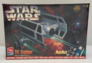 lot 161 image: Vintage AMT Star Wars TIE Fighter Model Kit (Factory Sealed)
