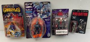 lot 174 image: Misc. Vintage Collectible Action Figures Including Aliens,  Gargoyles And More (NIB)