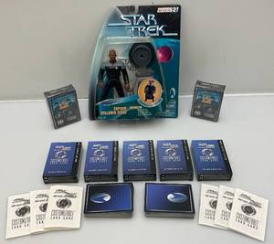 lot 186 image: Misc. STAR TREK Collectible Action Figure & Card Games (Some NIP)