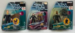 lot 187 image: Misc. STAR TREK  Action Figures (NIP) Cards Are Beat Up A little