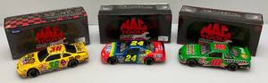 lot 220 image: Vintage Miniature Die-Cast Mac Tools Motor Sports NASCAR Stock Cars Including Bobby Labonte, Ernie Irvan (Bank) , Jeff Gordon (NIB)