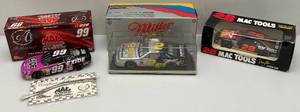 lot 223 image: Vintage Miniature Die-Cast Mac Tools Motor Sports NASCAR Stock Cars Including Davey Allison, Jeff Burton And Rusty Wallace (NIB)