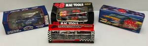 lot 230 image: Misc. Vintage Miniature NASCAR Die-Cast Cars Including Dale Earnhardt Semi, Davey Allison Hot Wheels Pro Racing And Indianapolis Limited Edition Indy Car (NIB)