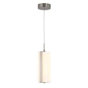 lot 18 image: Artika Subway Round 12-Watt 1 Light Chrome Modern Integrated LED Mini Pendant Light Fixture for Kitchen Island   Customer Returns See Pictures