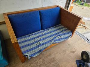 lot 51 image: MCM Wooden Sofa