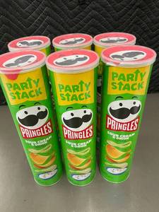 6 Pack of Pringles Party Stack Sour Cream & Onion Chips