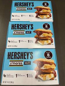 lot 29 image: Lot of 3 Hersheys Smores Kits - Makes 8 Smores Each